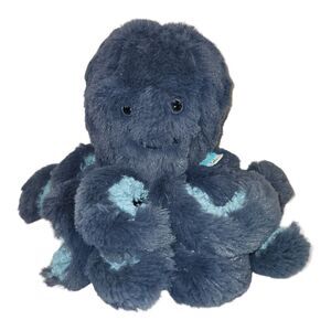 Manhattan Toy Company Navy Blue Octopus Plush Tentacles Stuffed Animal Sea 9"